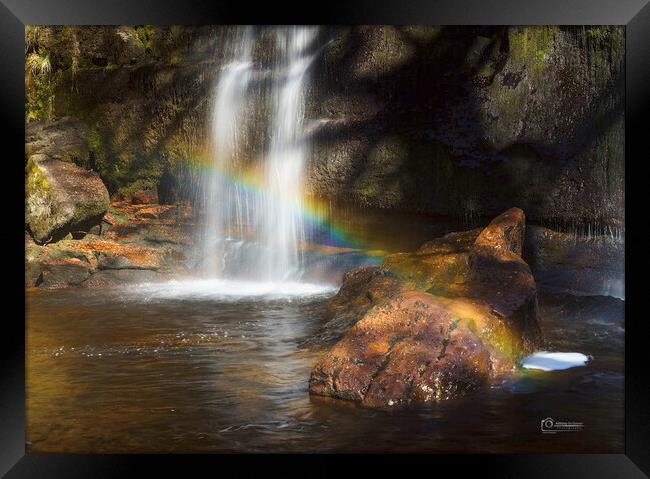 Rainbow Falls  Framed Print by Anthony McGeever