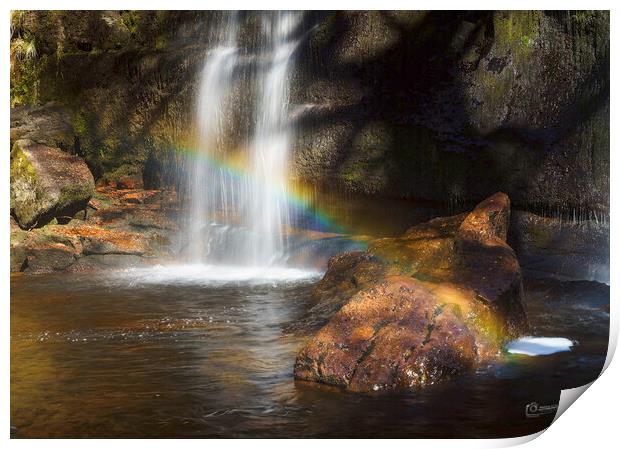 Rainbow Falls  Print by Anthony McGeever