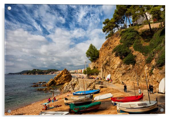 Lloret de Mar Picturesque Sea Town on Costa Brava Acrylic by Artur Bogacki