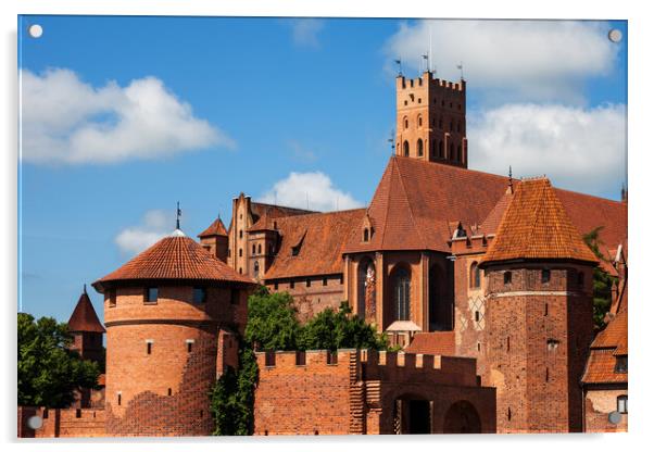 The Malbork Castle in Poland Acrylic by Artur Bogacki