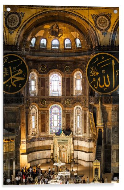 Mihrab and Mimbar in Hagia Sophia Acrylic by Artur Bogacki