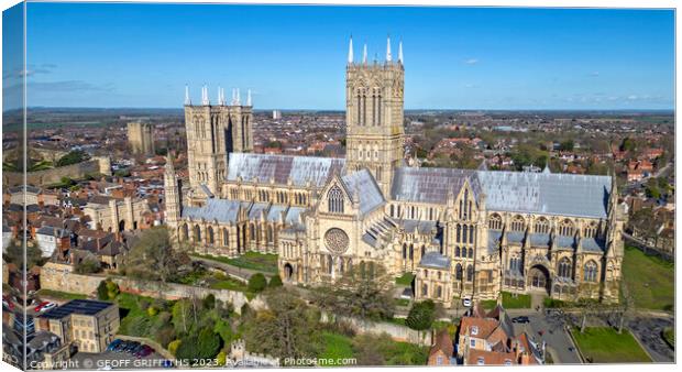 Lincoln Cathedral Canvas Print by GEOFF GRIFFITHS