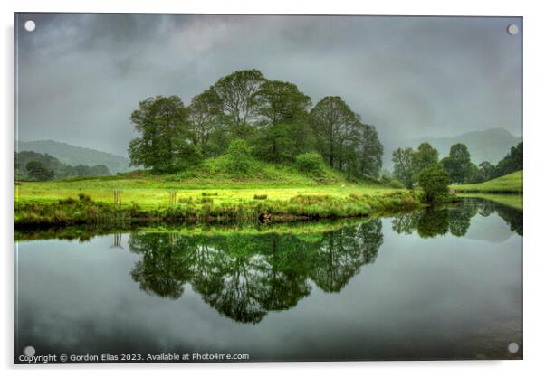 Captivating Elterwater in the Lake District Acrylic by Gordon Elias