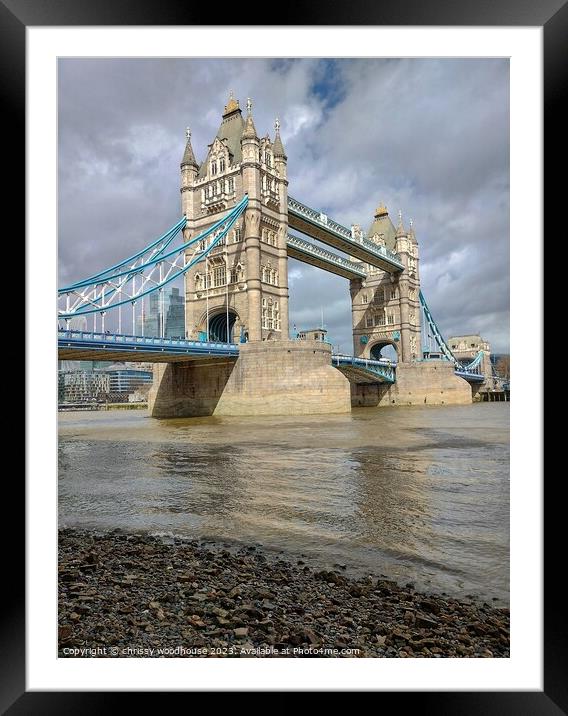 Tower Bridge from Horsleydown old stairs Framed Mounted Print by chrissy woodhouse