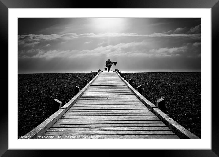 Fisherman and Boardwalk Framed Mounted Print by nick coombs