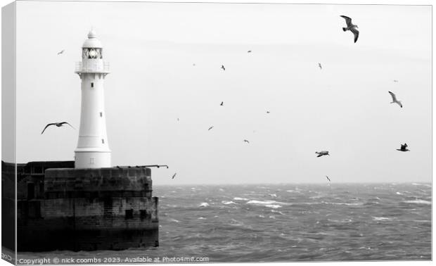 Dover breakwater lighthouse Canvas Print by nick coombs