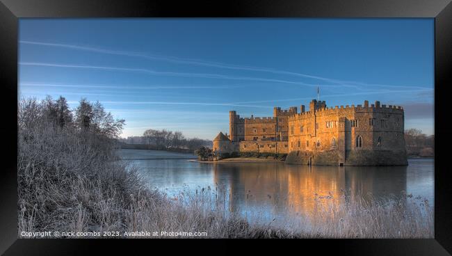 Leeds Castle Frosty Morning Framed Print by nick coombs