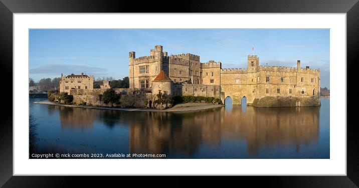 Leeds Castle Pano Framed Mounted Print by nick coombs