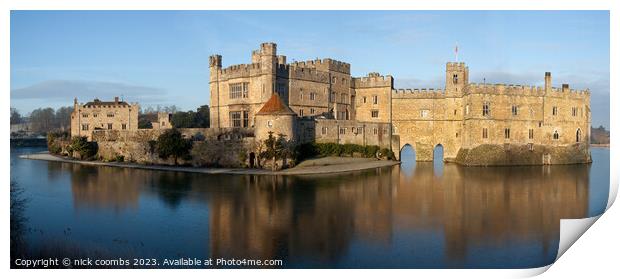 Leeds Castle Pano Print by nick coombs