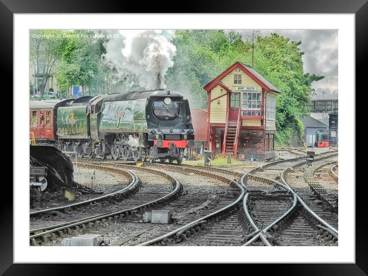 City of wells 34092 at bury station Framed Mounted Print by Derrick Fox Lomax