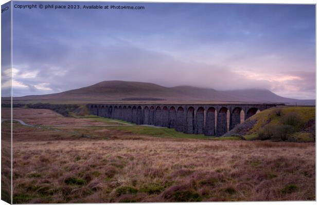 Ribblehead Viaduct Canvas Print by phil pace