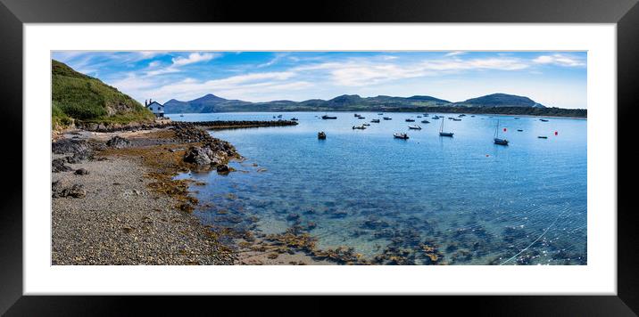 Porthdinllaen Bay Panoramic Framed Mounted Print by Tim Hill