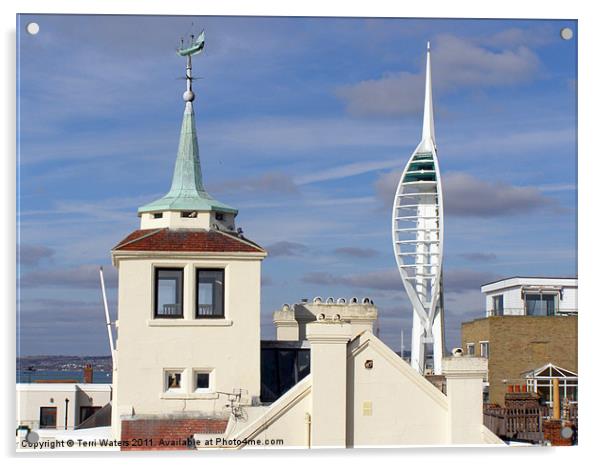 Tower House & Spinnaker Tower Acrylic by Terri Waters