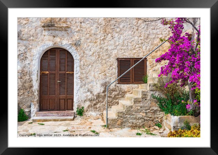 Rustic mediterranean house Framed Mounted Print by Alex Winter