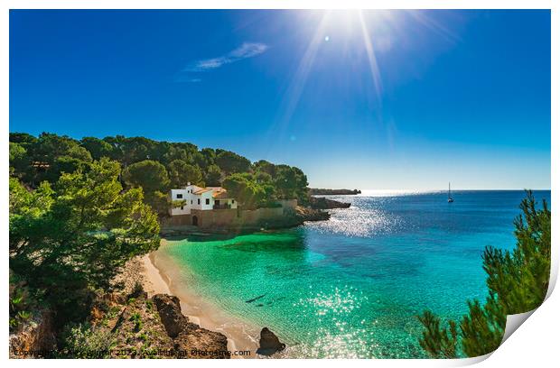 Idyllic island scenery, Majorca beach Cala Gat Print by Alex Winter