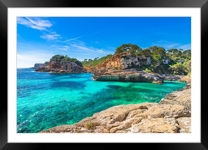 Picturesque coast view on Majorca Framed Mounted Print by Alex Winter