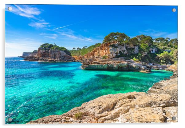Picturesque coast view on Majorca Acrylic by Alex Winter