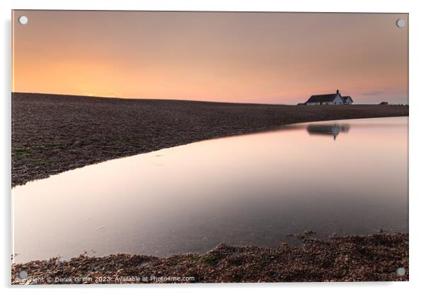 Shingle street sunset Acrylic by Derek Griffin