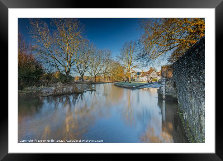 Eynsford winters morning Framed Mounted Print by Derek Griffin