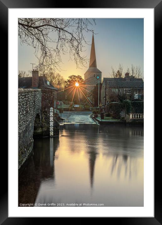 Eynsford sunrise Framed Mounted Print by Derek Griffin