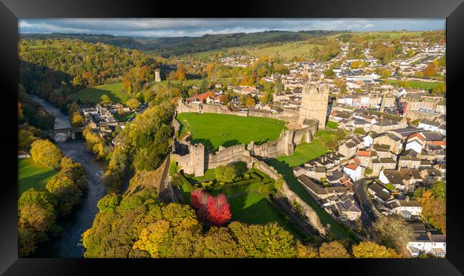 Richmond Castle North Yorkshire Framed Print by Apollo Aerial Photography