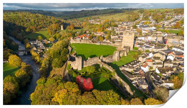 Richmond Castle North Yorkshire Print by Apollo Aerial Photography