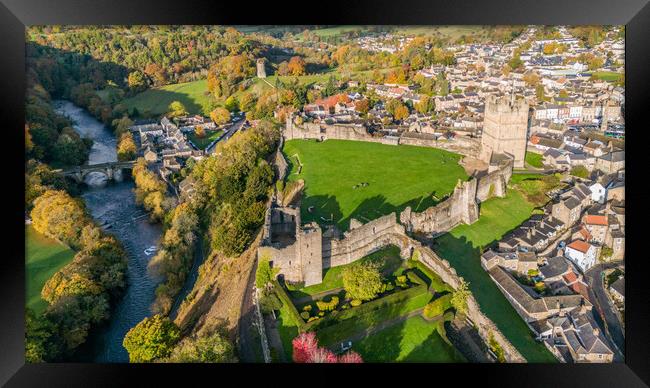 Richmond Castle North Yorkshire Framed Print by Apollo Aerial Photography