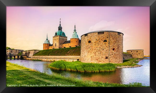Kalmar Castle at Sunrise Framed Print by Antony McAulay