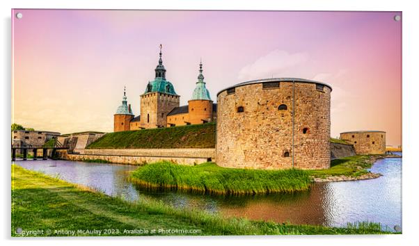 Kalmar Castle at Sunrise Acrylic by Antony McAulay