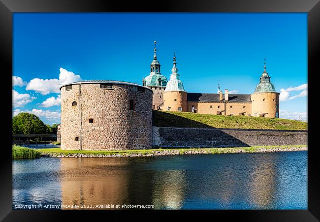 Kalmar Castle and Moat Framed Print by Antony McAulay