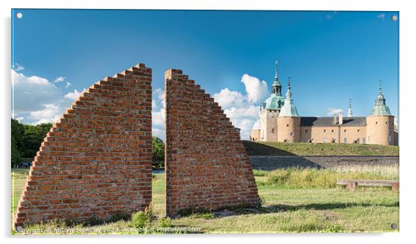 Kalmar Castle Panarama Acrylic by Antony McAulay