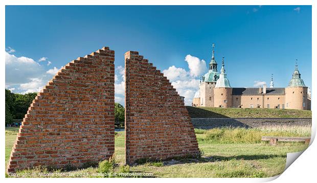 Kalmar Castle Panarama Print by Antony McAulay