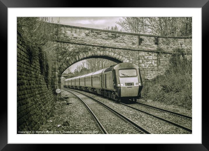 Cross Country HST in profile  Framed Mounted Print by Richard Perks