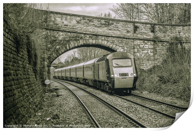 Cross Country HST in profile  Print by Richard Perks