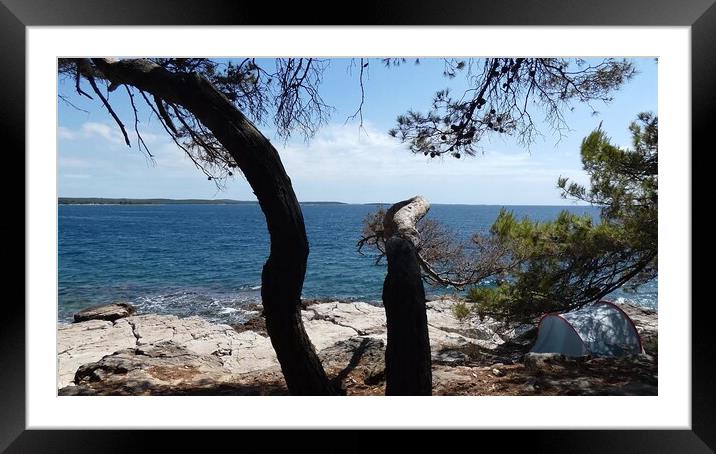 View of the Adriatic sea. Island of Cres. Croatia Framed Mounted Print by Irena Chlubna