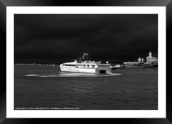 WhiteLink Ferry Portsmouth Framed Mounted Print by Gary Blackall