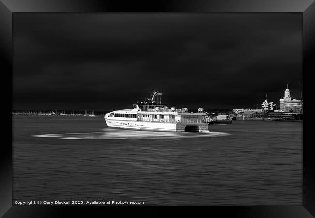 WhiteLink Ferry Portsmouth Framed Print by Gary Blackall
