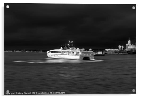 WhiteLink Ferry Portsmouth Acrylic by Gary Blackall