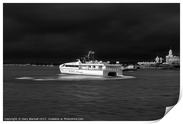WhiteLink Ferry Portsmouth Print by Gary Blackall