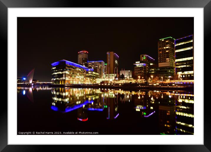 Salford Quays, Media City Reflection  Framed Mounted Print by Rachel Harris