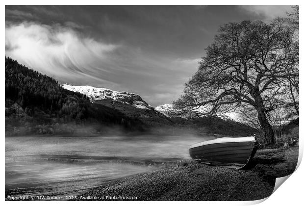 Morning Mist Loch Eck Print by RJW Images