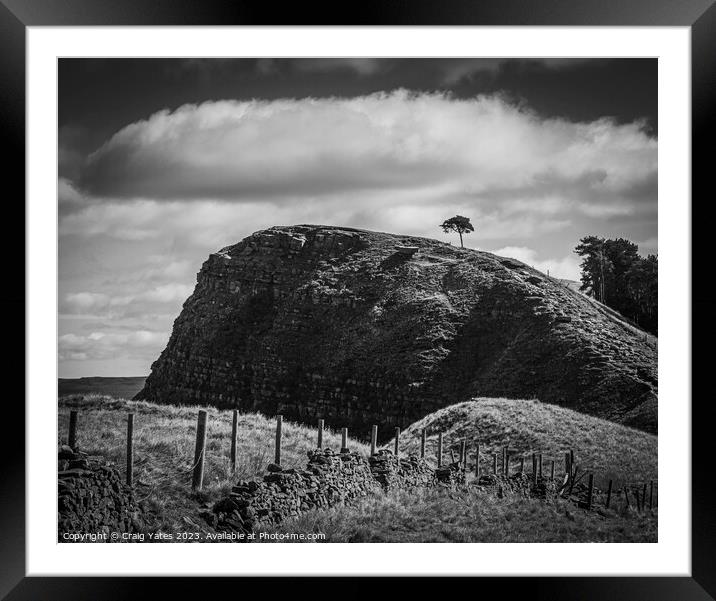 Lone Tree Back Tor Peak District Derbyshire Framed Mounted Print by Craig Yates