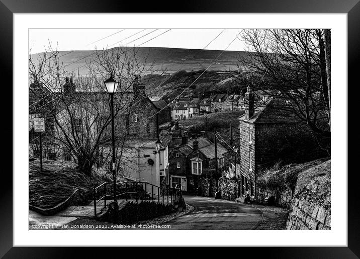 Descent into Robin Hoods Bay Framed Mounted Print by Ian Donaldson