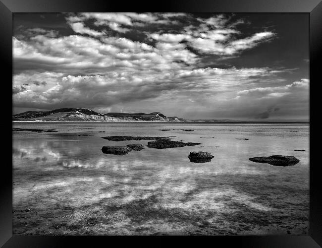 Jurassic Coast and Lyme Bay Reflections Framed Print by Darren Galpin