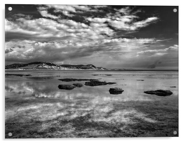 Jurassic Coast and Lyme Bay Reflections Acrylic by Darren Galpin