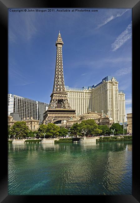 The Eiffel Tower, Las Vegas. Framed Print by John Morgan