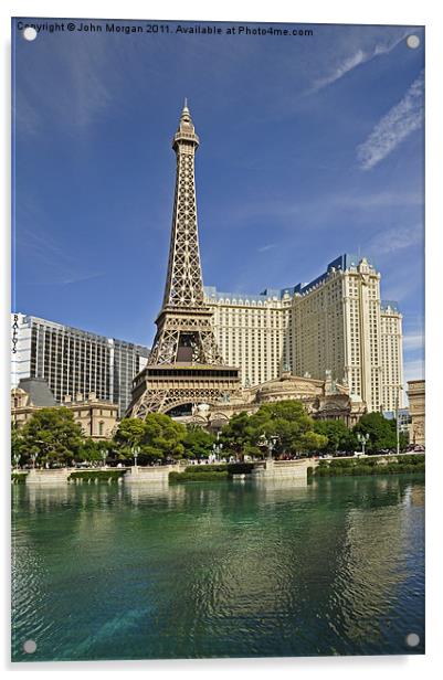 The Eiffel Tower, Las Vegas. Acrylic by John Morgan