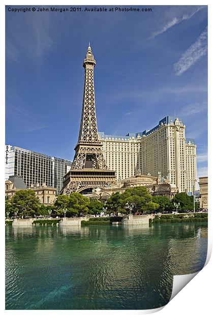 The Eiffel Tower, Las Vegas. Print by John Morgan