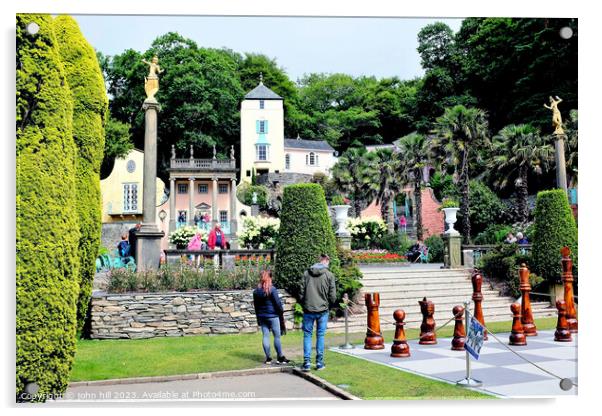 Portmeirion, Gwynedd, Wales, UK. Acrylic by john hill