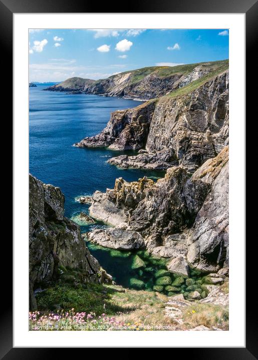Dinas Fach sea cliffs, Pembrokeshire Framed Mounted Print by Photimageon UK